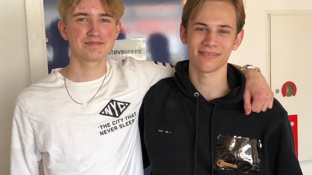 Christian og Mikkel, billede redigeret mindre