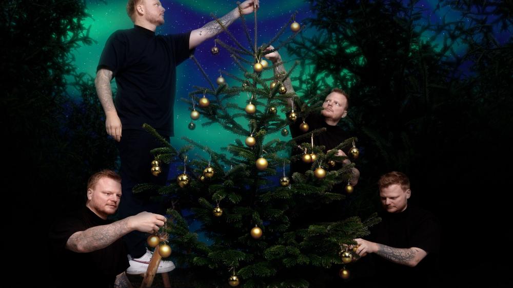 Rasmus Munk ved hans juletræ